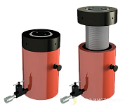 Домкрат гидравлический грузовой с фиксирующей гайкой ДГА50П100Г