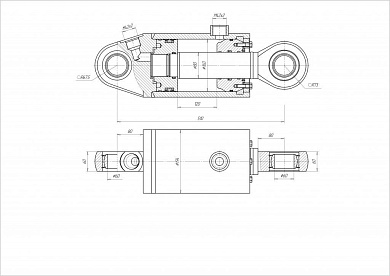 Гидроцилиндр ЦГ-160.80х120.11