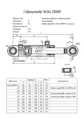 Гидроцилиндр У4564.200АМ-32