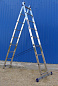 Лестница-стремянка Алюмет двухсекционная универсальная 6216 2x16